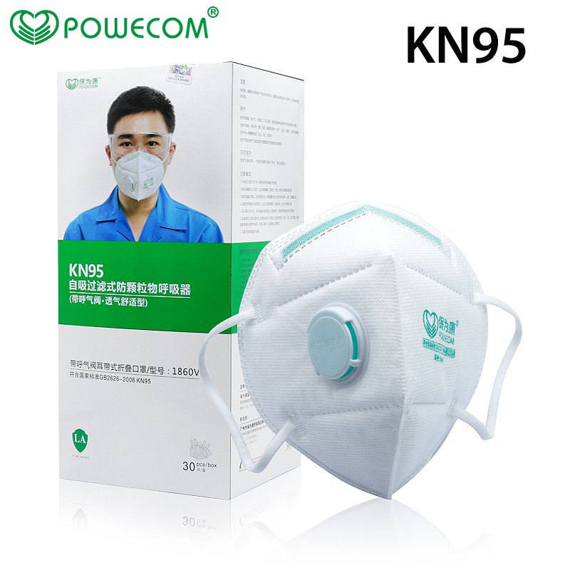 Kn95 Respirator Mask - 30 pz/scatola POWECOM maschera protettiva per