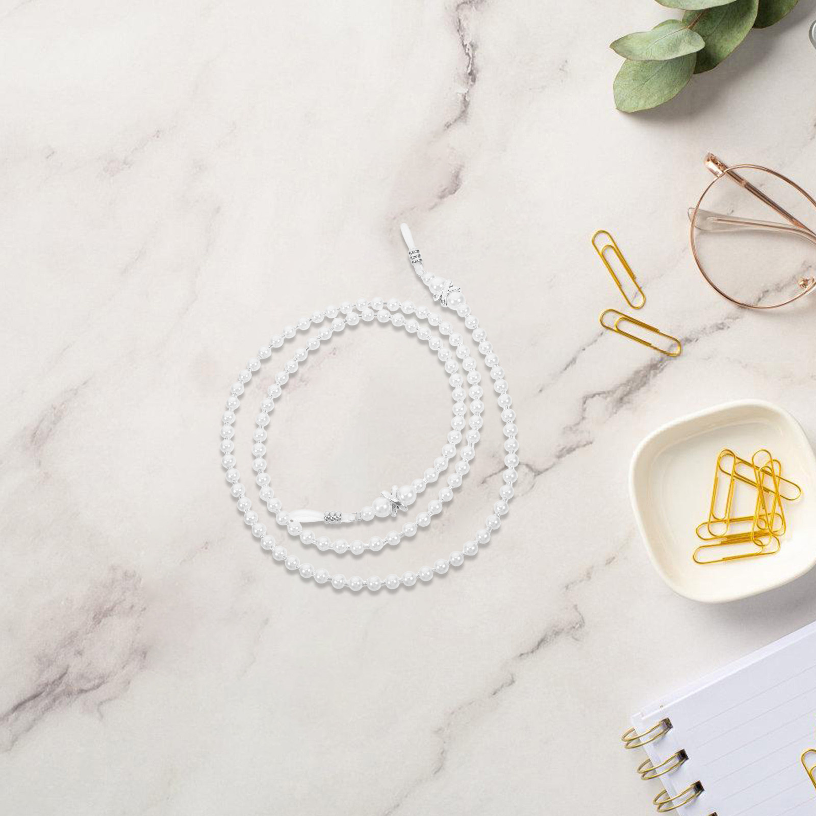 Mask Chain Holder - Catena per Occhiali con Perle, Collana