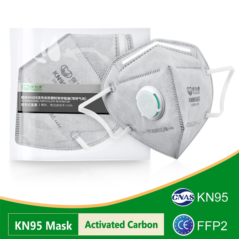 Kn95 Respirator Mask - Maschere POWECOM KN95 con Carbone Attivo