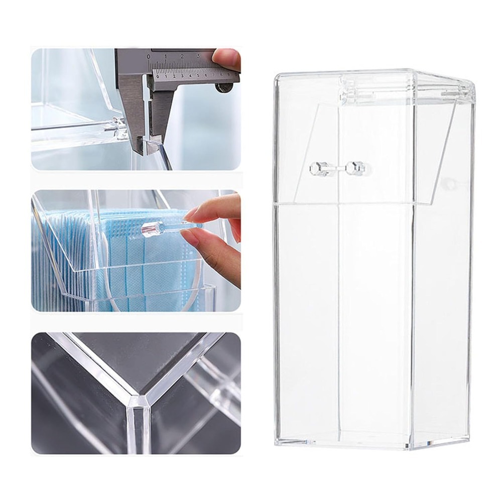 Face Mask Storage Box - Dispenser per Maschere Facciali con Coperchio,